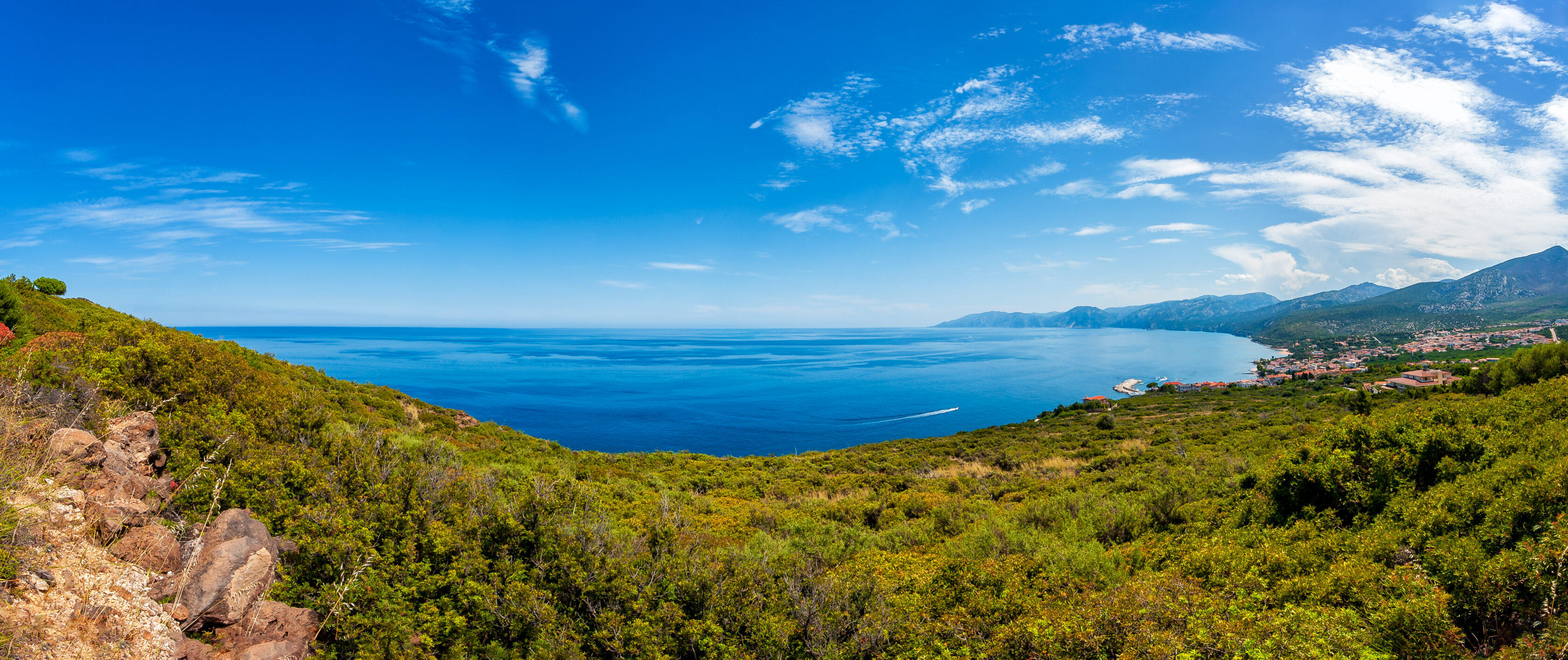 Beautiful landscape of the coast of Cala Gonone, Dorgali.