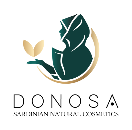 Logo Donosa verde e oro Sardinian Natural Cosmetics , Antica Bellezza