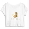 Crop Top Organico Logo Oro