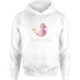 Felpa Bambino con cappuccio Logo Rosa/Oro