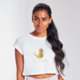 Crop Top Organico Logo Oro