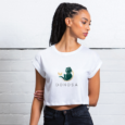 Crop Top organico Logo Verde