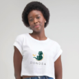 Crop Top organico Logo Verde