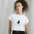 Crop Top organico Logo Verde