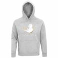 Felpa con cappuccio Ecofriendly Logo bianco/oro